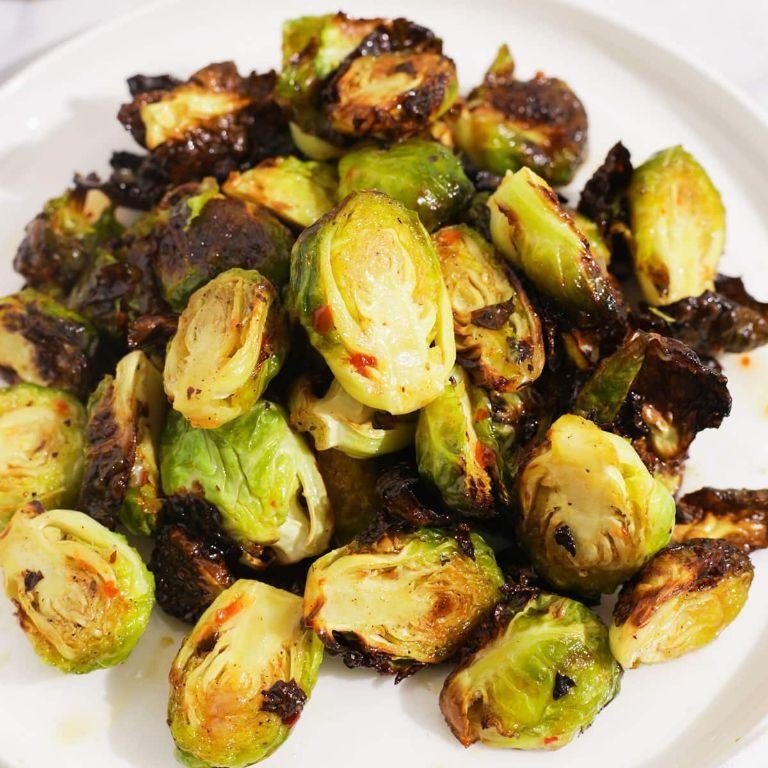 Sweet Chili Air Fryer Brussels Sprouts