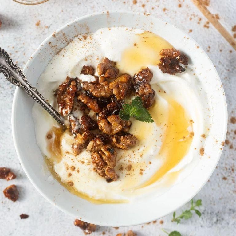 Sweet Honey and Cinnamon Cottage Cheese Bowl