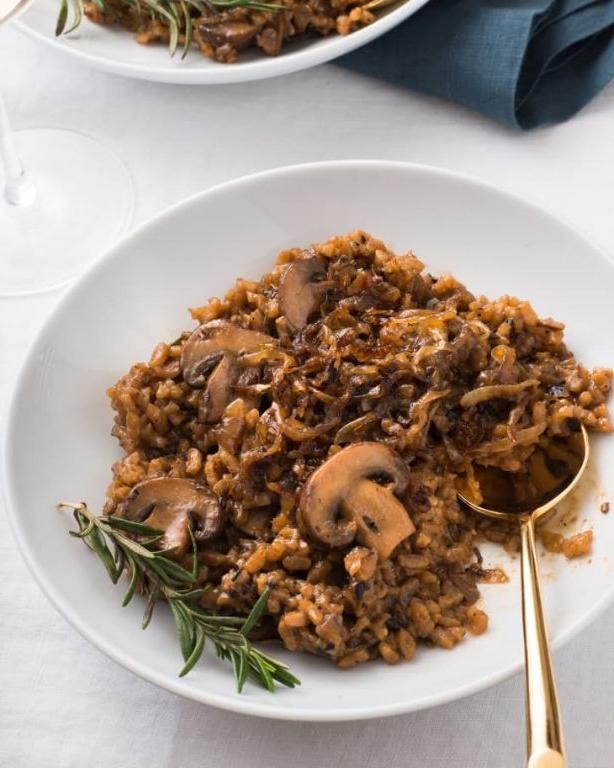 Sweet Onion and Mushroom Risotto