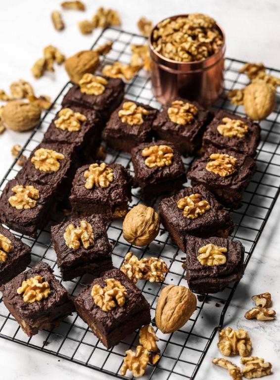 Sweet Potato Microwave Brownies with Walnuts