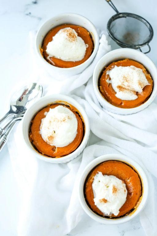 Sweet Potato Microwave Pudding with Maple Syrup