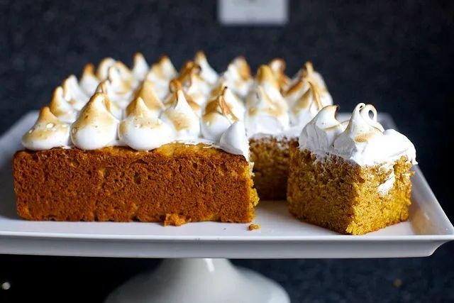 Sweet Potato Spice Cake with Marshmallow Frosting