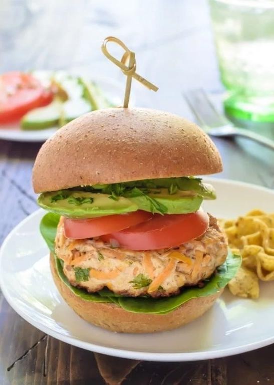 Sweet Potato Turkey Burgers with Avocado