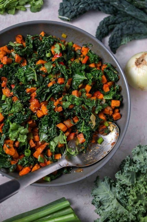 Sweet Potato and Kale Factor Hash