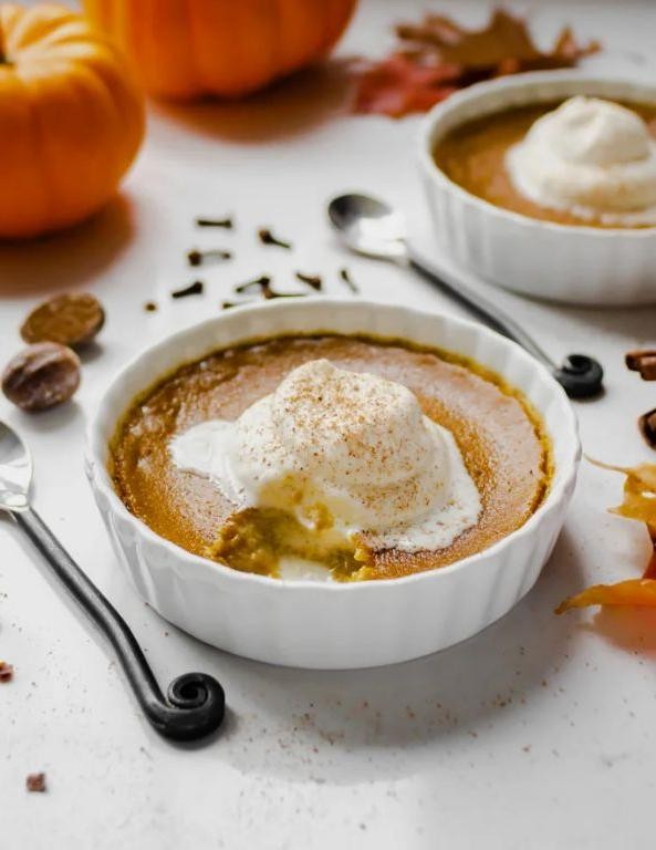 Sweet Pumpkin Custard with Nutmeg