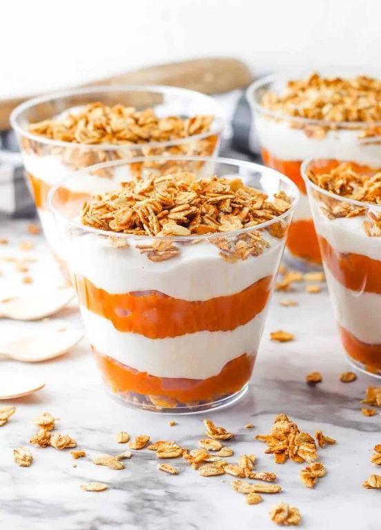 Sweet Pumpkin Parfait with Granola Layers