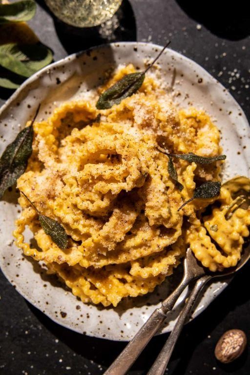 Sweet Pumpkin Pasta with Sage Butter Sauce