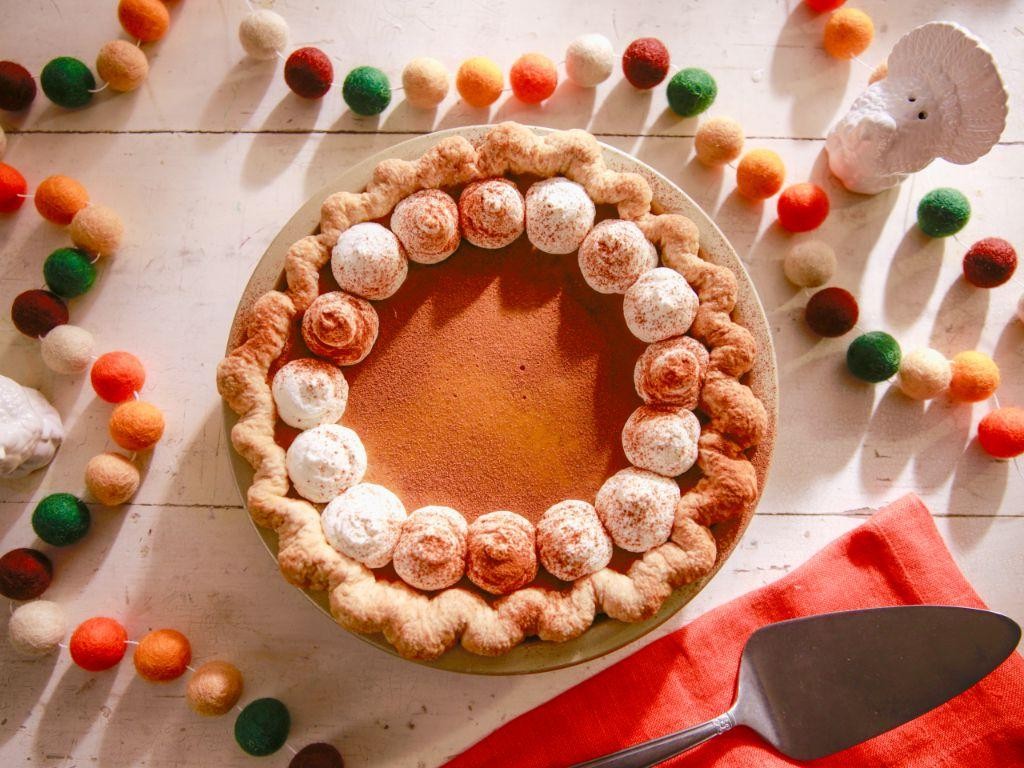 Sweet Pumpkin Pie with Cinnamon Whipped Cream