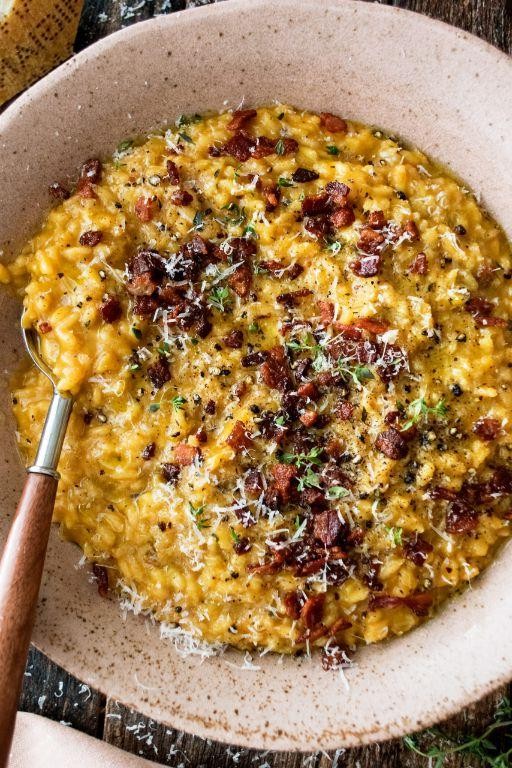 Sweet Pumpkin Risotto with Parmesan Cheese
