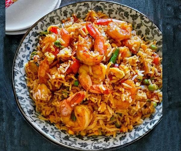 Sweet and Spicy Shrimp Fried Rice