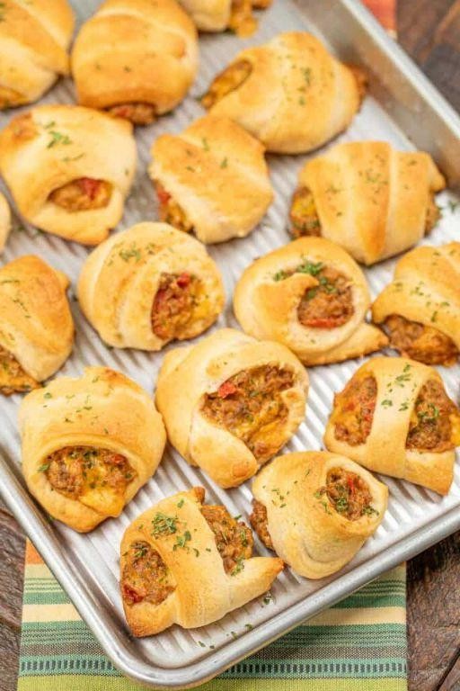 Taco Meat Stuffed Crescent Rolls