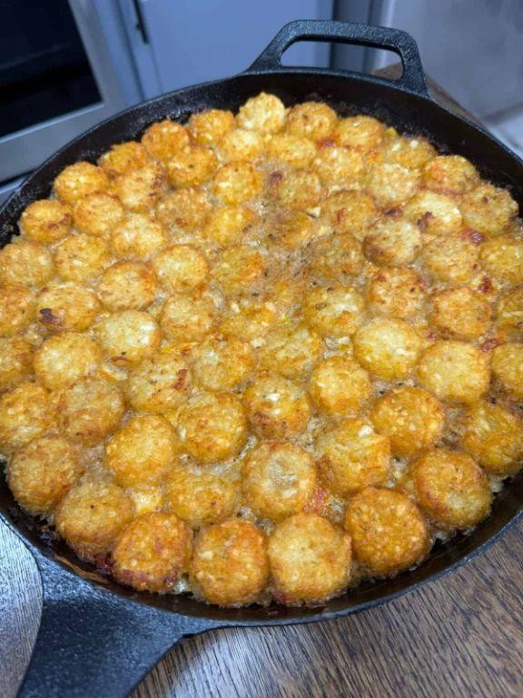 Taco Meat Tater Tot Casserole