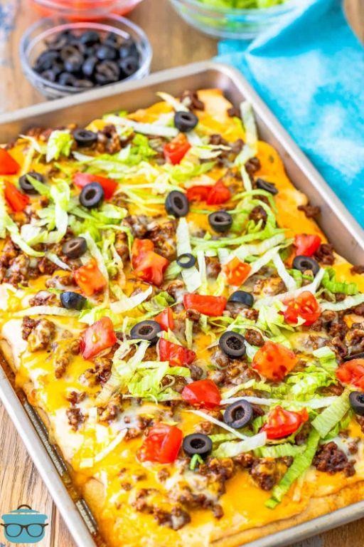 Taco Pizza Casserole with Ground Beef