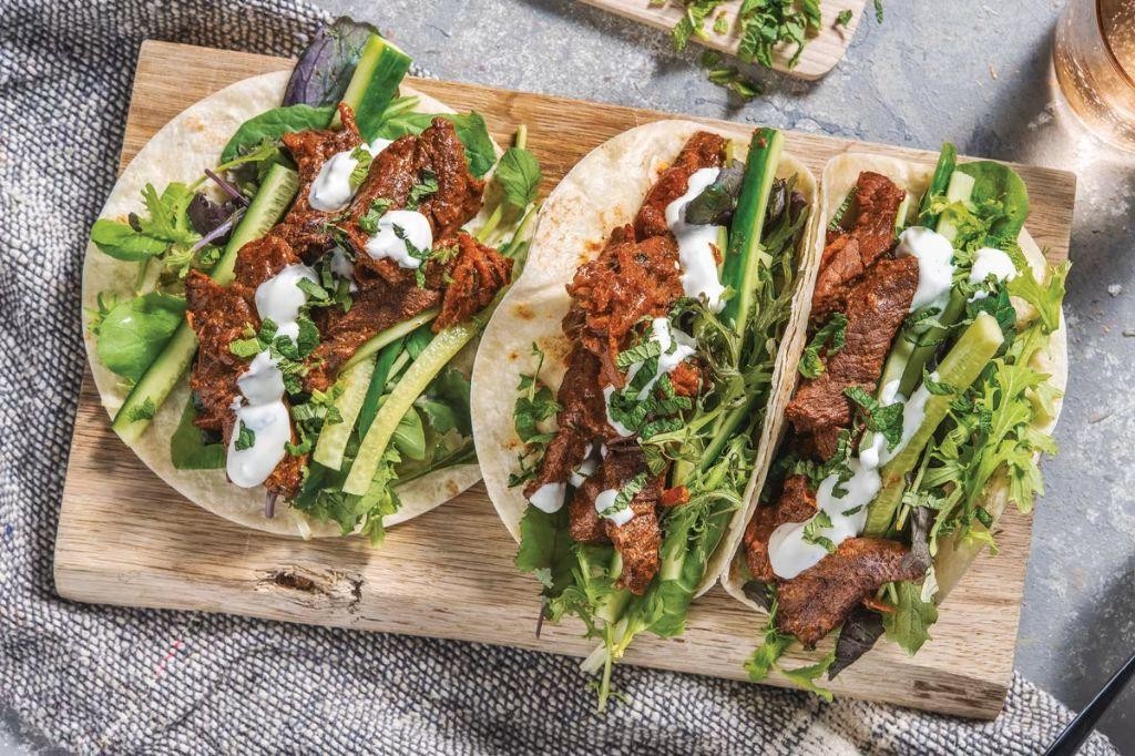 Tandoori Spiced Beef Indian Tacos