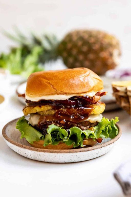Teriyaki Glazed Hamburger Steak with Pineapple Salsa