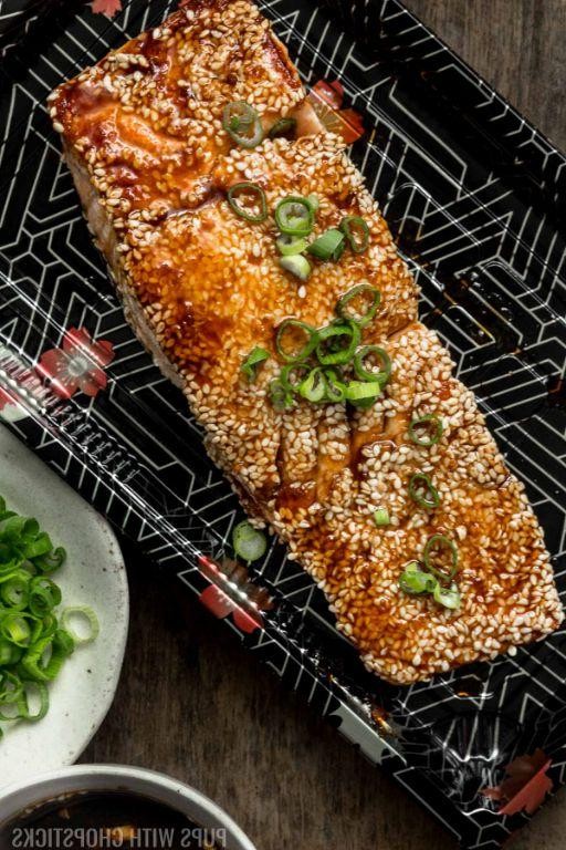 Teriyaki Pan Seared Salmon with Sesame Seeds