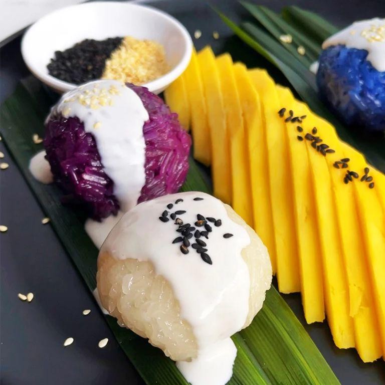Thai Mango Sticky Rice Bites