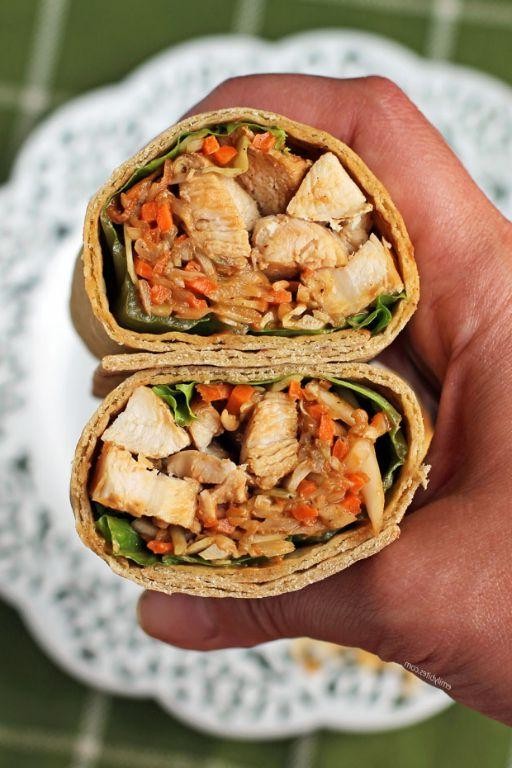 Thai Peanut Chicken Cold Wrap
