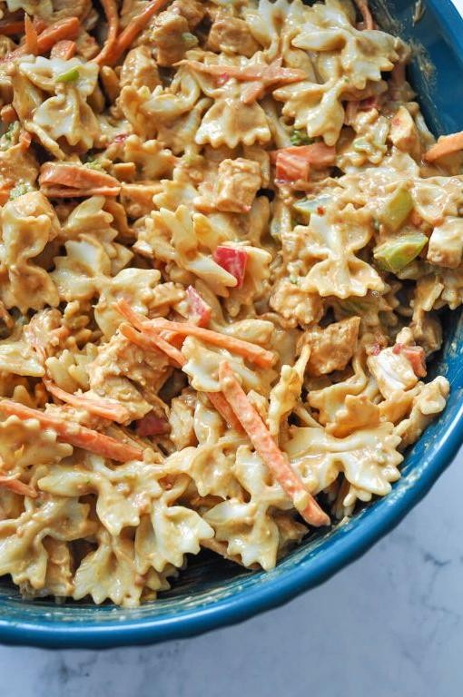 Thai Peanut Grilled Chicken Pasta