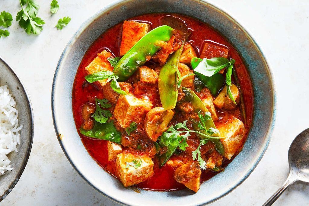 Thai Red Curry Tofu with Coconut Milk