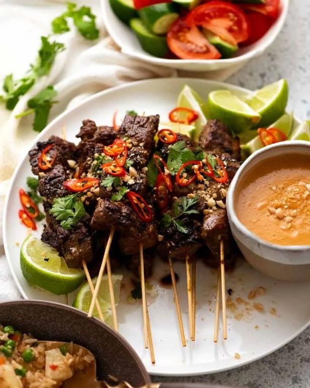 Thai Sweet Chilli Beef Satay