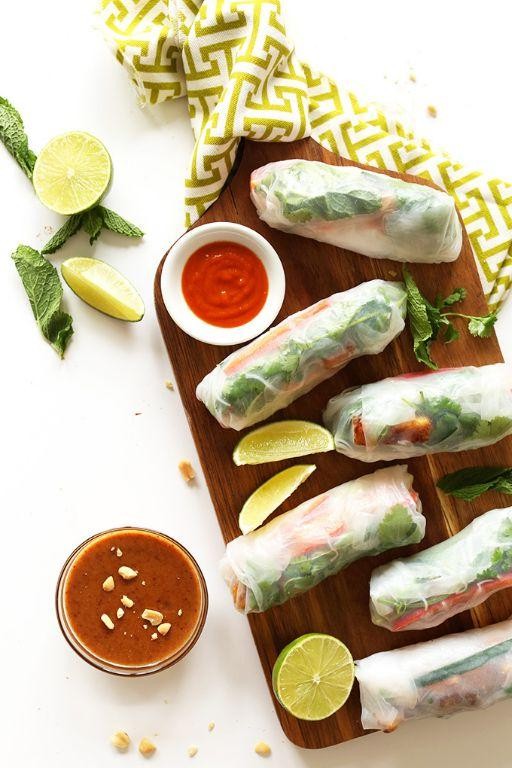 Thai Tofu and Vegetable Spring Rolls