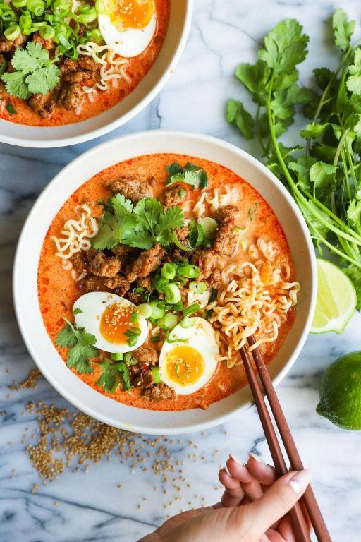 Thai-Inspired Coconut Ramen Soup
