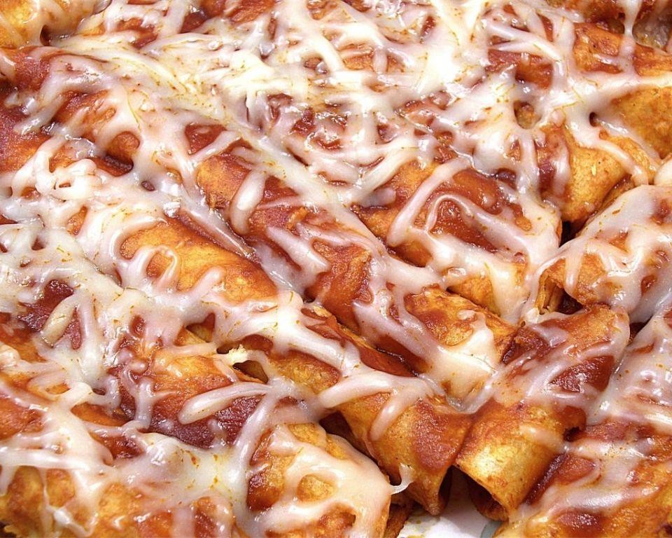 Three Sisters Enchiladas with Red Sauce
