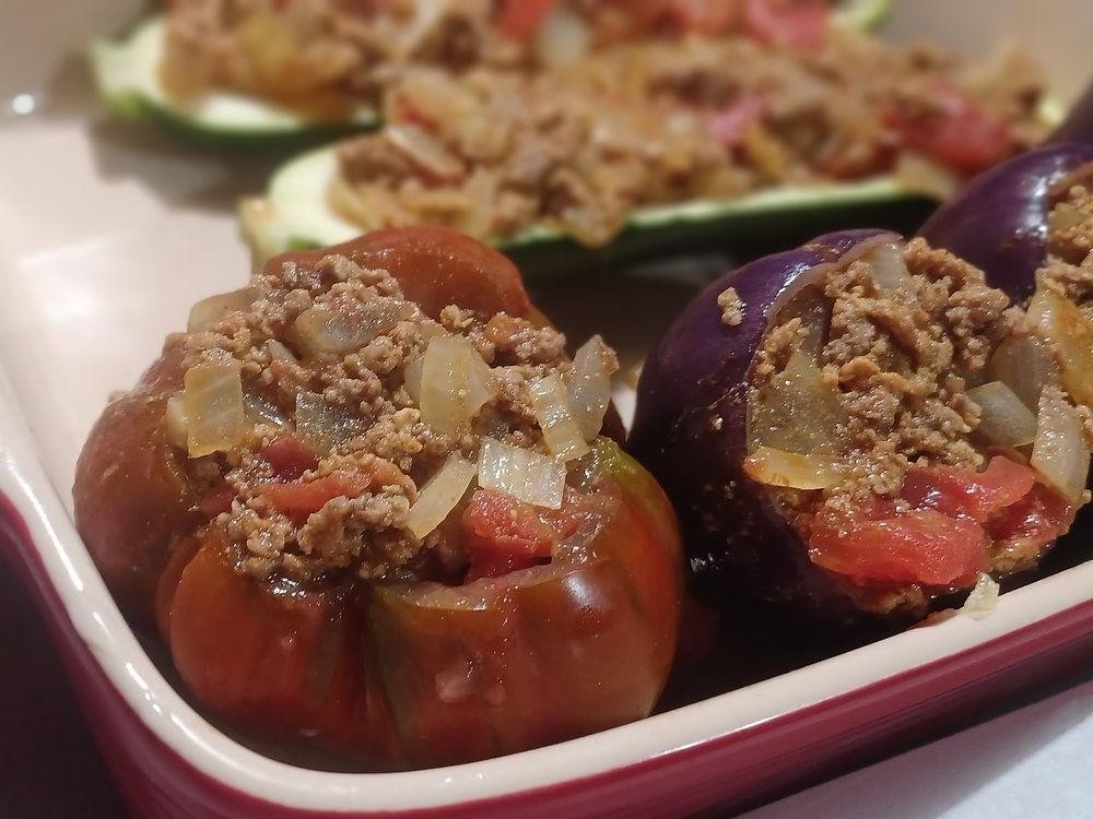 Three Sisters Stuffed Peppers