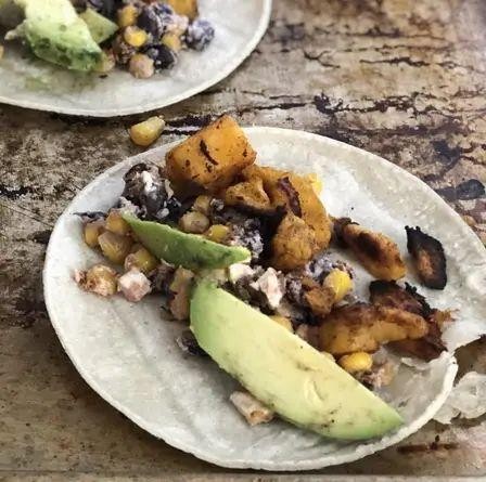 Three Sisters Tacos with Avocado Crema