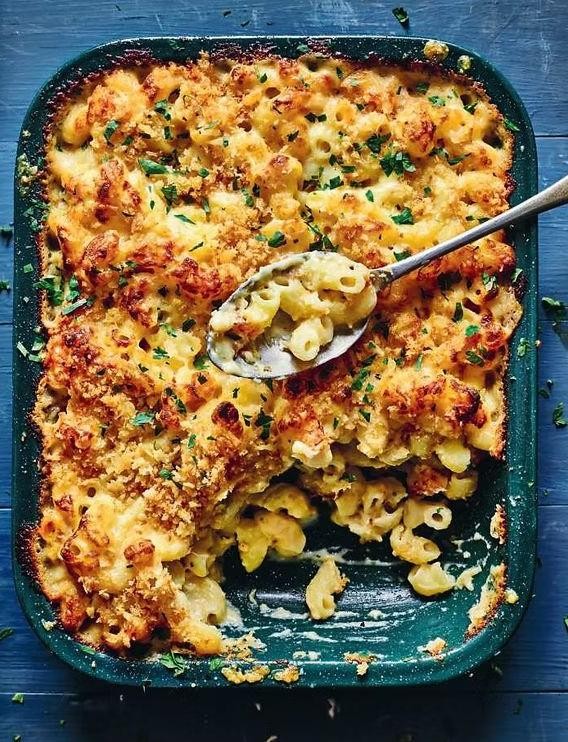 Three-Cheese Garlic Macaroni and Cheese