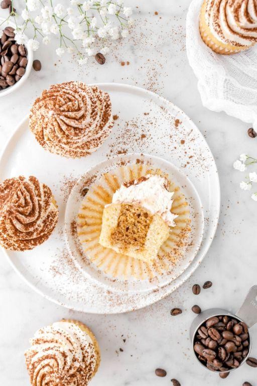 Tiramisu-Inspired Coffee Petit Fours with Mascarpone Frosting