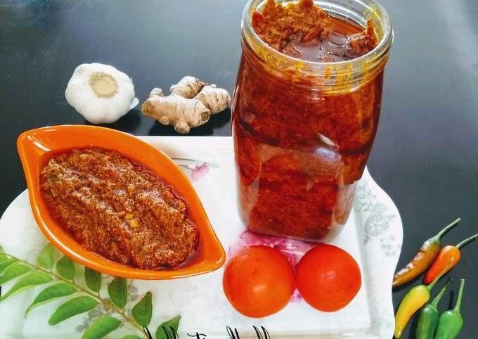 Tomato Achaar with Mustard Oil