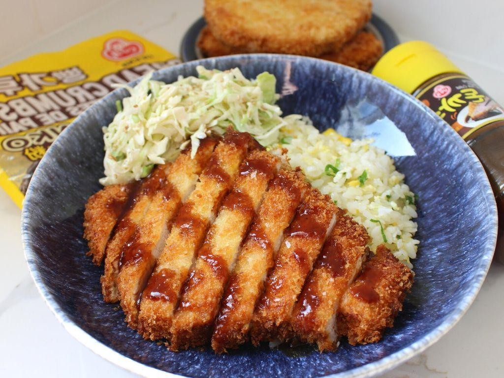 Tonkatsu Pork Cutlet with Cabbage Slaw