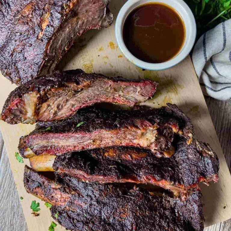 Traeger Smoked Ribs with Maple Chipotle Glaze