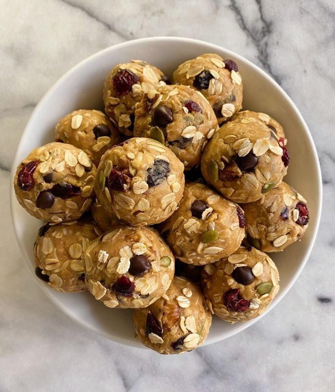 Trail Mix No Bake Energy Bites