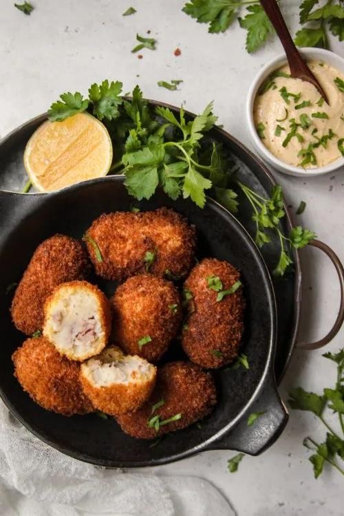Truffle Oil Infused Chicken Croquettes