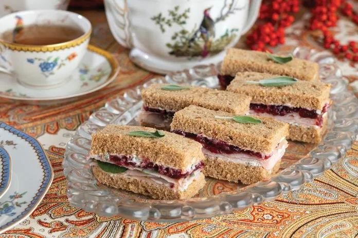 Turkey and Cranberry Tea Sandwiches