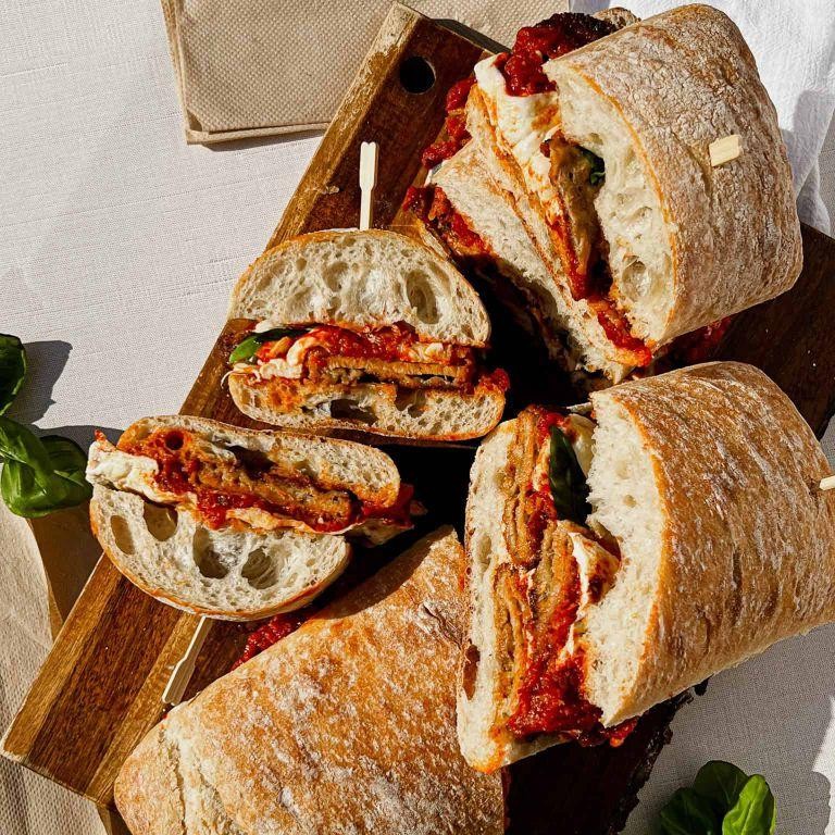 Veal Parmesan Sandwich with Garlic Aioli