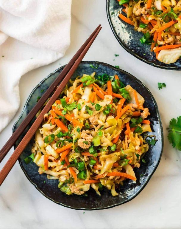 Vegan Cabbage Stir-Fry with Garlic and Ginger