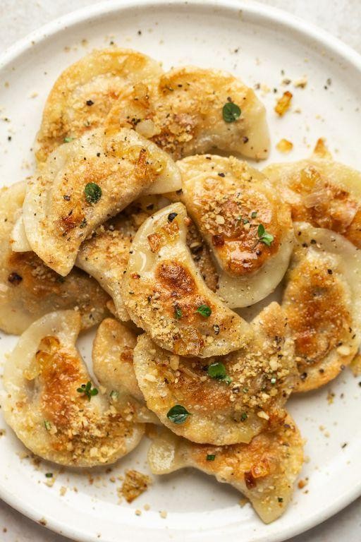 Vegan Cabbage and Mushroom Pierogi