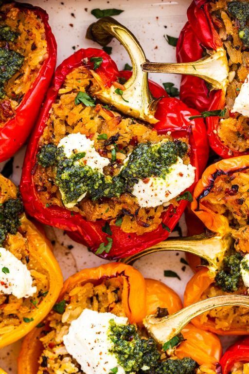 Vegan Cabbage and Quinoa Stuffed Peppers