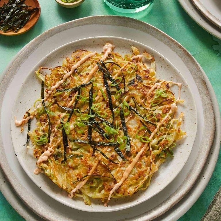 Vegan Okonomiyaki (Japanese Cabbage Pancake)