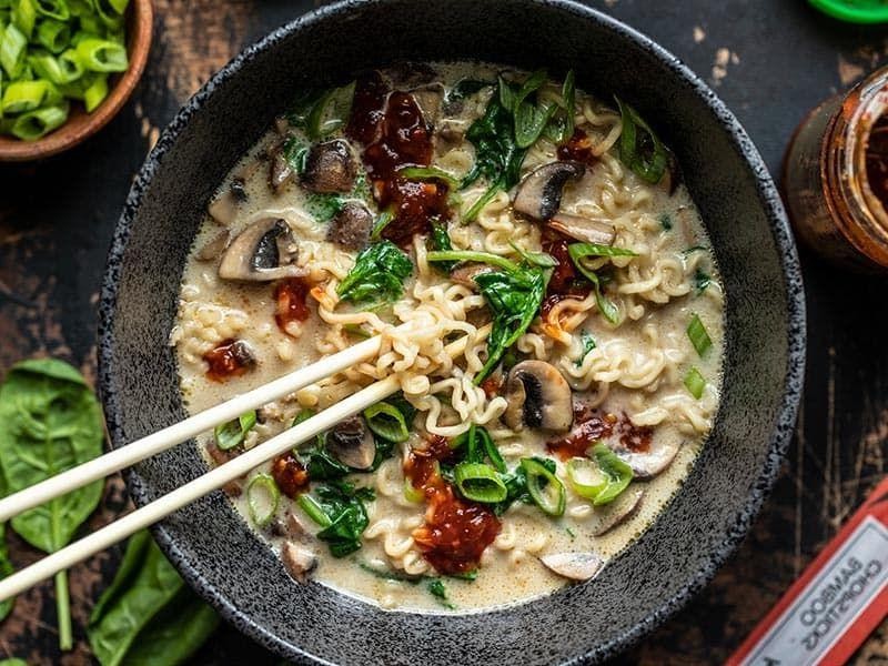 Vegan Ramen with Mushroom Broth
