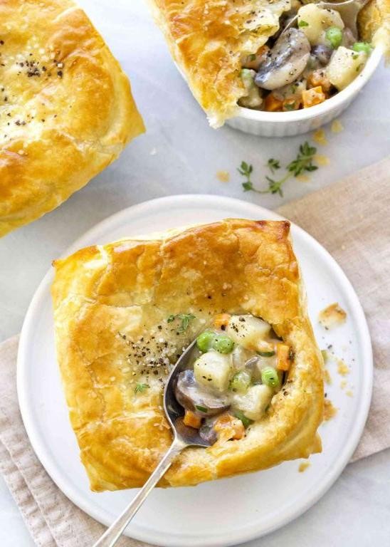 Vegetable Pot Pie with Flaky Pastry