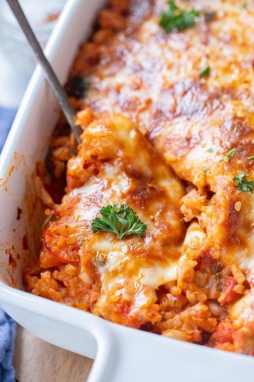 Vegetarian Pizza Casserole with Bell Peppers