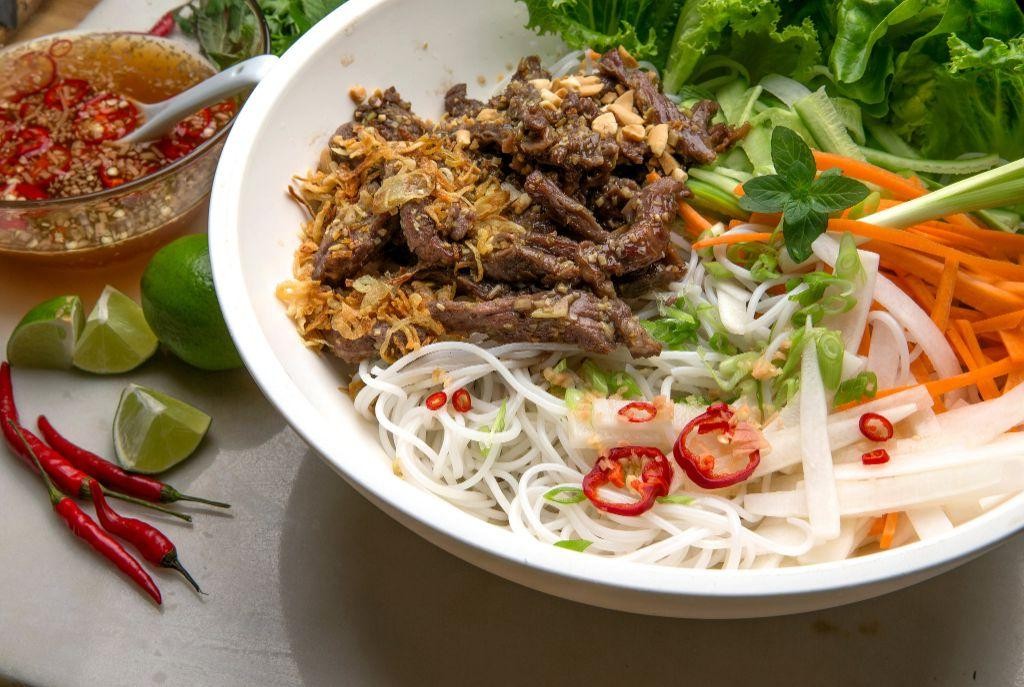 Vietnamese Beef and Rice Vermicelli Salad