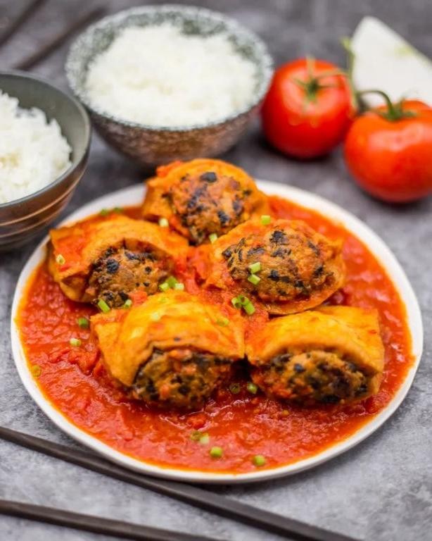 Vietnamese Tofu Stuffed Tomatoes