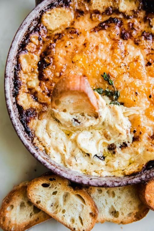 Warm French Onion Dip with Gruyère