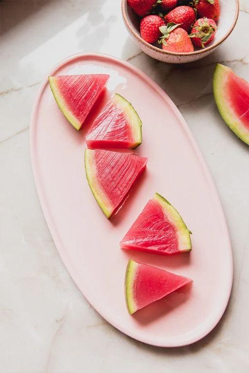 Watermelon Jello Slices